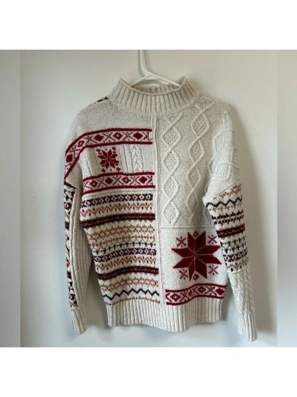 American Eagle Vintage Mock Neck Knit Sweater